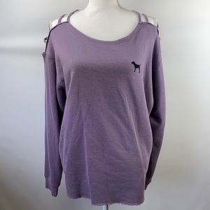PINK VICTORIA SECRET - purple size large with exposed shoulder